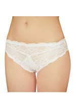 All Over Floral Lace Knickers Briefs White 3002